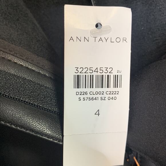 Ann Taylor Faux Black Vegan Leather Pants New with tag W-220 Size 4 - Picture 5 of 8